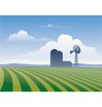 Farm with windmill vector image
