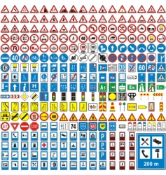 European road signs vector image