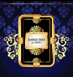 Background with golden label vector image