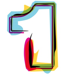 Colorful font vector image