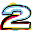 Colorful font vector image