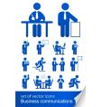 Set informational business icon vector image
