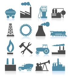 Industry themed icons vector image
