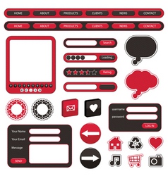 Web objects vector image