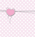 Love background with heart vector image