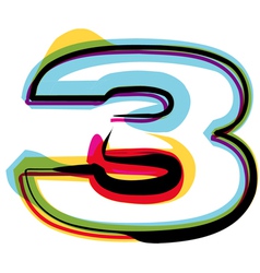 Colorful font vector image