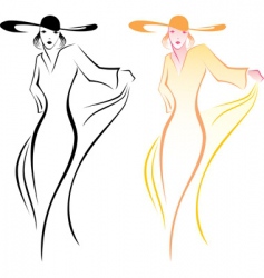 Fashion girl vector image