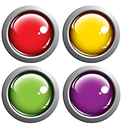 Colored buttons vector image