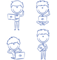 Businessman with laptop vector image