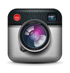 Vintage photo camera icon vector image