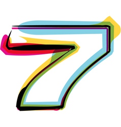 Colorful font vector image