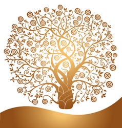 Golden tree Golden tree vector image