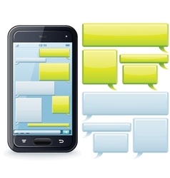 Phone Chatting Template Image vector image
