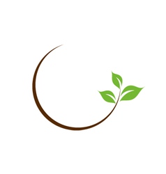 Organic leaf logo vector image
