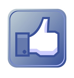 Thumb up button vector image