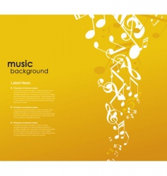 Abstract background with tunes vector image