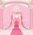 Throne room of magic castle vector image