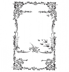 Antique frame engraving vector image