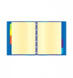 Blue notebook vector image