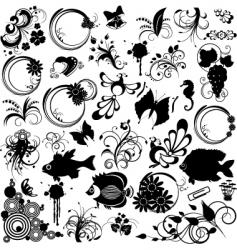 Clipart design elements vector image