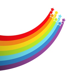 Background with rainbow stars vector image