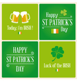 Happy St Patricks day card design elements vector image