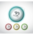 Techno hi-tech circle vector image