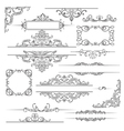 Set calligraphic design elements and page vector image