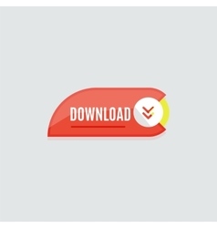 colorful download web button modern flat design vector image