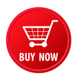 Shopping basket button vector image