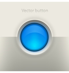 Glossy empty button vector image