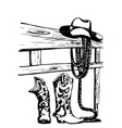 Cowboy gear vector image