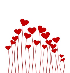 Red heart flower vector image
