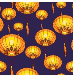 Fairy-lights Big traditional chinese lanterns vector image