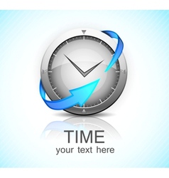 Clock with arrow vector image