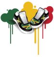 Jamaican sneakers vector image