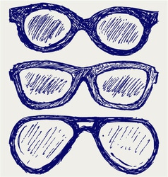 Glasses silhouettes vector image