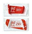 Two Christmas Time winter gift vouchers vector image