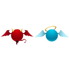 Devil and angel vector image