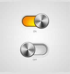 Toggle Switch On and Off position vector image