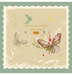 Butterfly background vector image