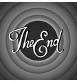 Vintage movie ending screen vector image