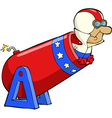 Human cannonball vector image