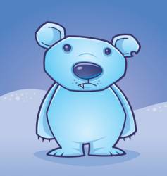 Polar bear cub vector image