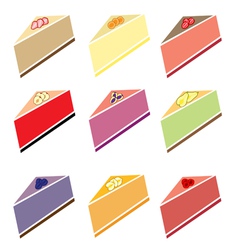 Cheesecakes set vector image
