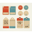 Price tags retro color design vector image
