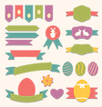 Easter scrapbook set - labels ribbons and other vector image