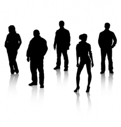 Silhouettes of people vector image
