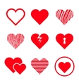 Hearts set vector image