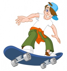 Skateboard boy vector image